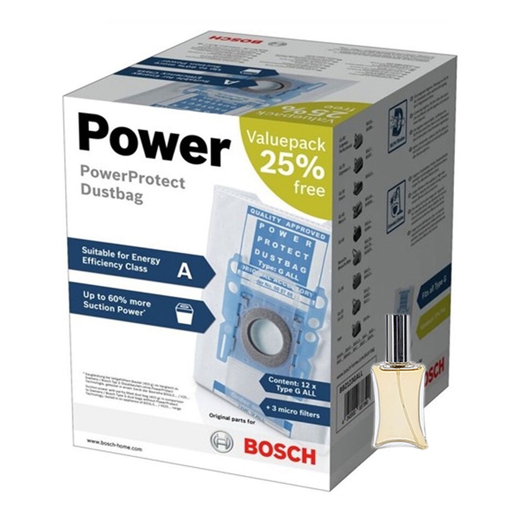 Bosch Uyumlu BBS 6000 - 6309 Activa Elektrikli Süpürge Power Kutulu 12 Adet Toz Torbası