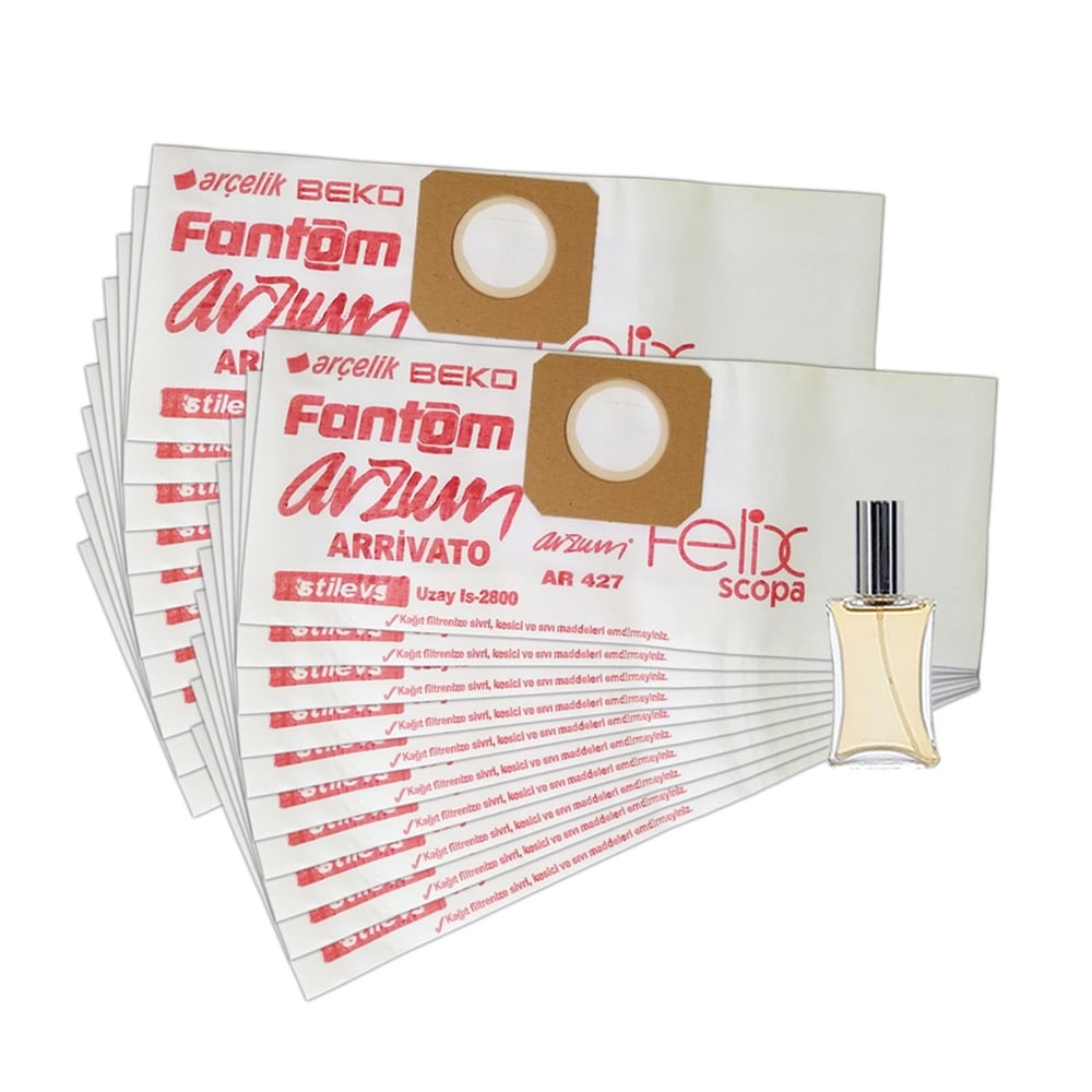 Fantom Uyumlu WF 4250 Süpürge Kağıt Toz Torbası 20 Adet