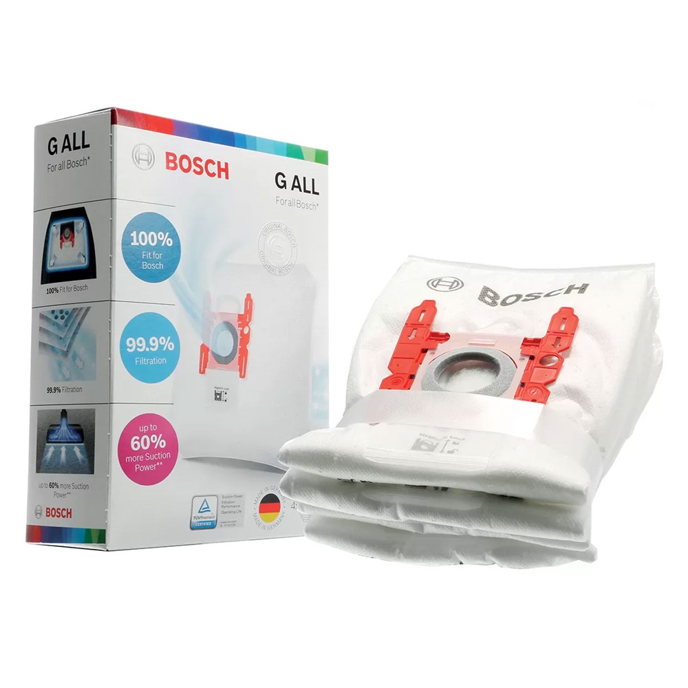 Bosch Uyumlu BSG 6B111 Logo Elektrikli Süpürge G ALL Kutulu 4 Adet Toz Torbası