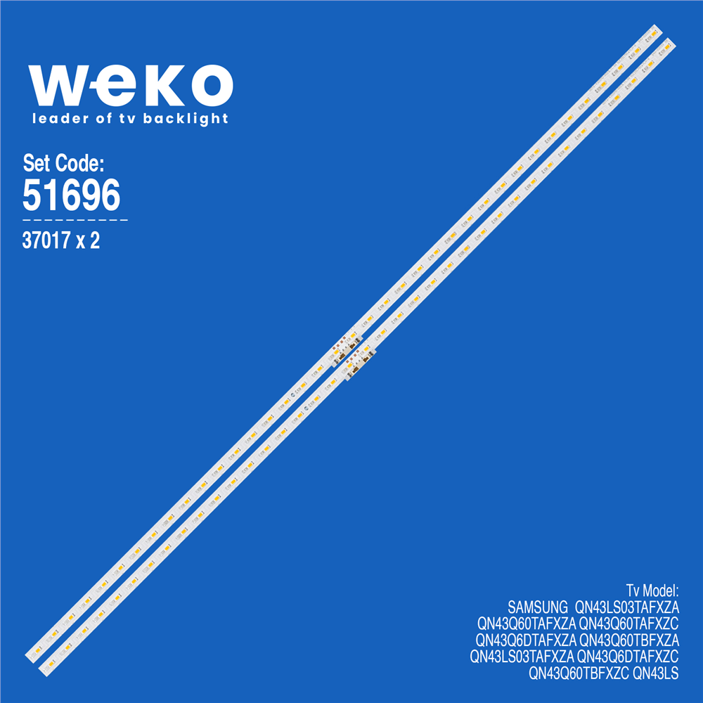 Samsung Uyumlu QN43LS03TAFXZA TV LED Bar Seti (2 Adet)