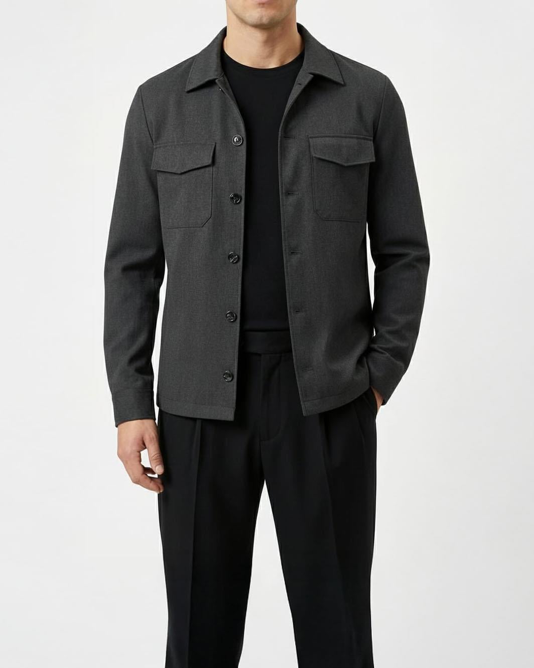 İtalyan stil slim fit erkek spor tek ceket gri T14625