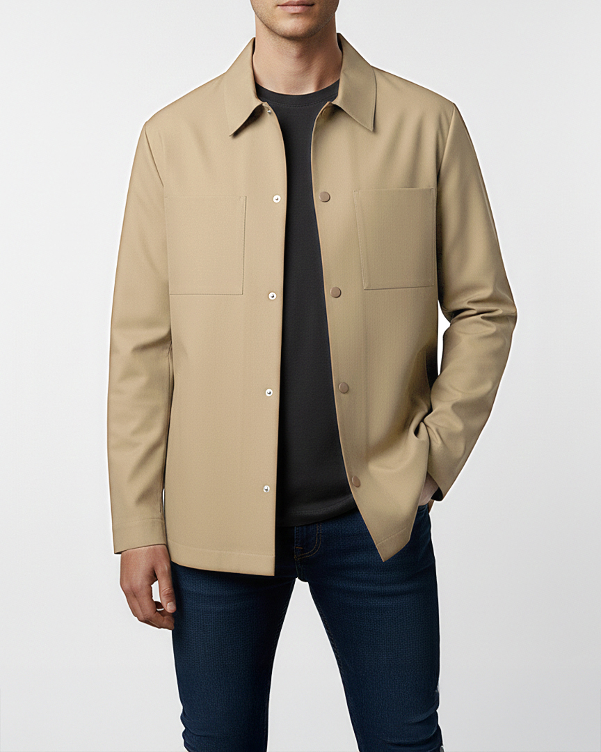 İtalyan stil slim fit mevsimlik mont bej T13474