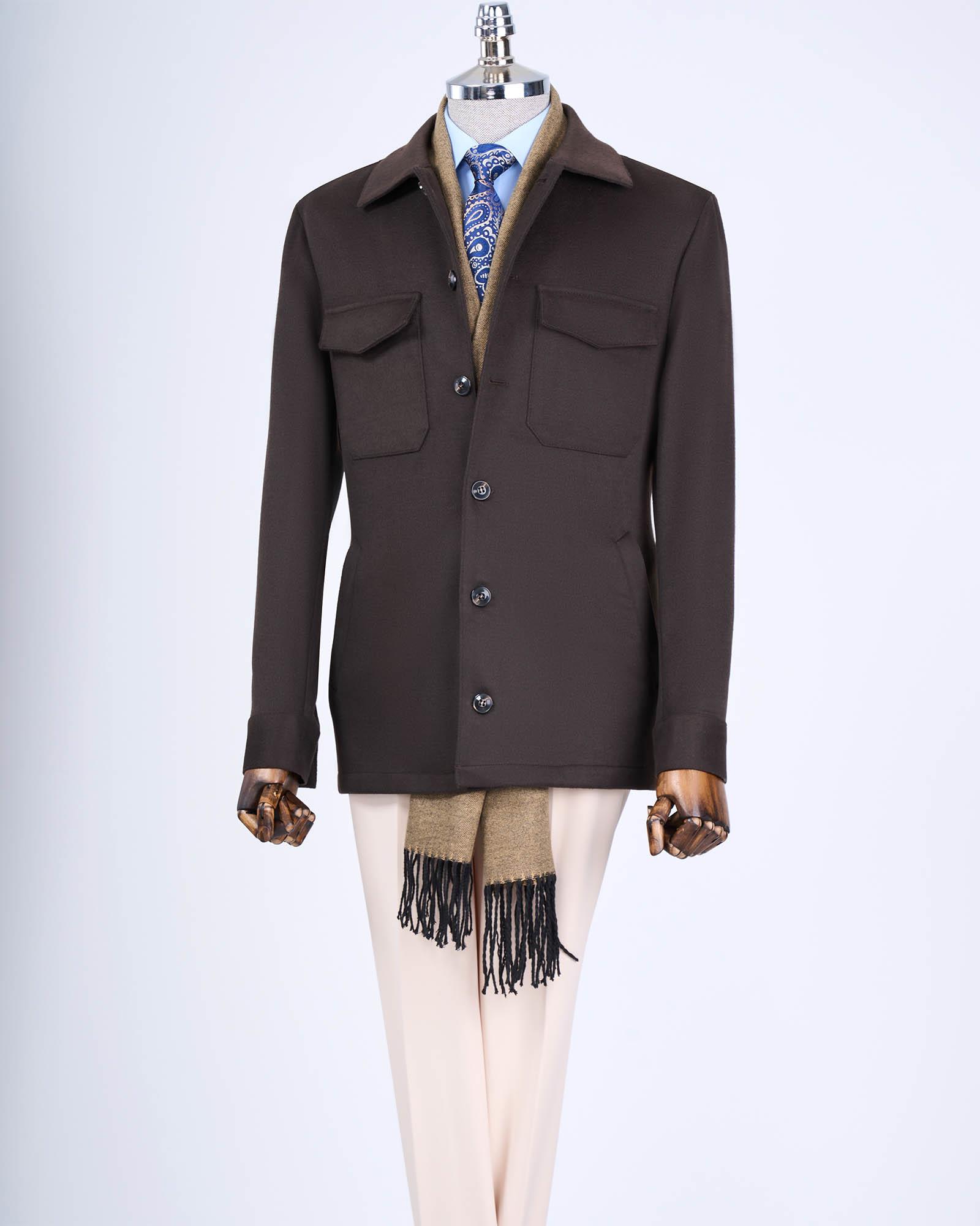 İtalyan stil slim fit spor tek ceket erkek kahverengi T13478