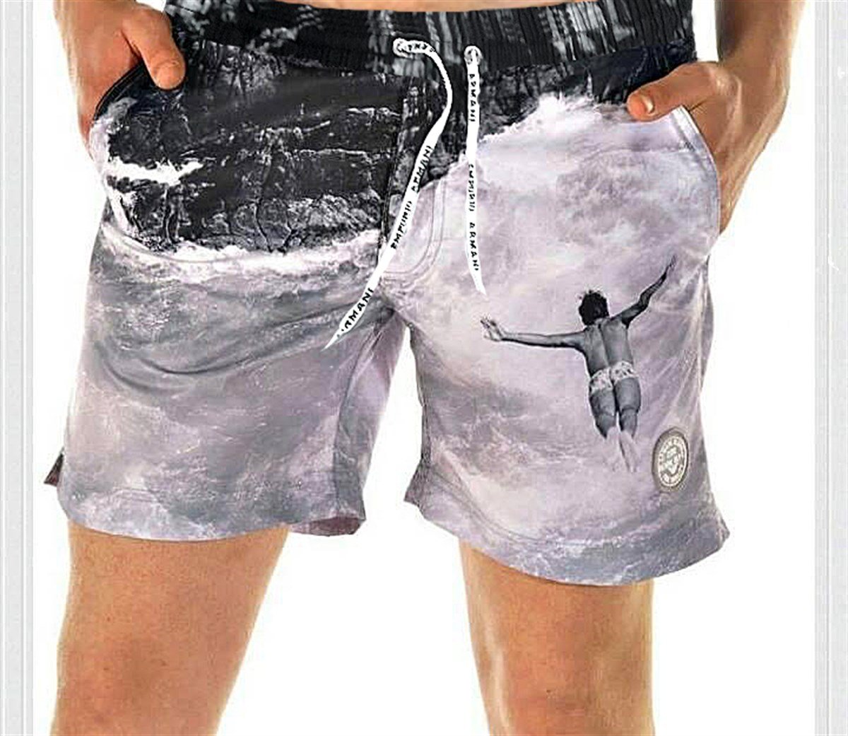 Slim Fit Deniz Şortu Antrasit T7794