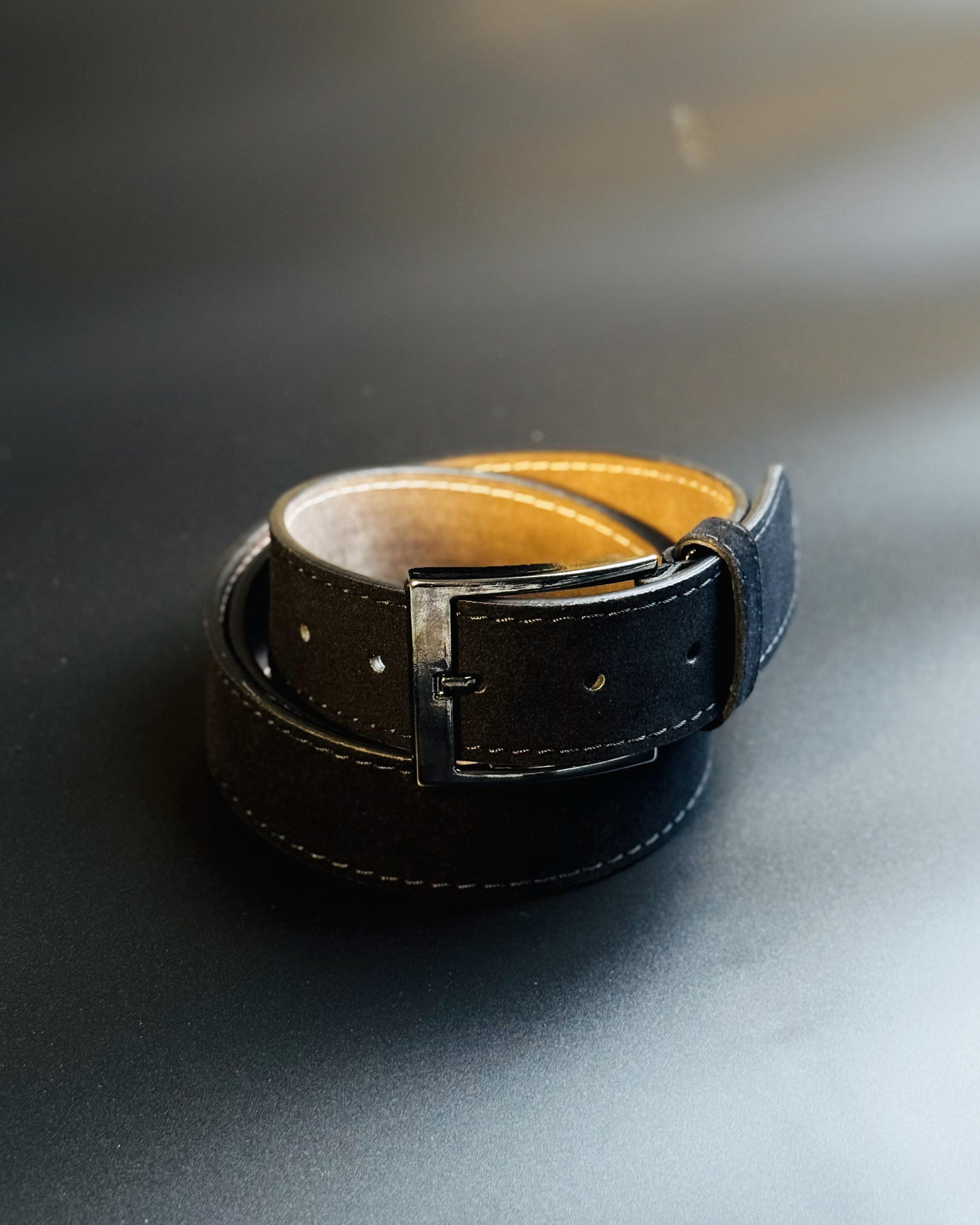 Süet kemer siyah S2