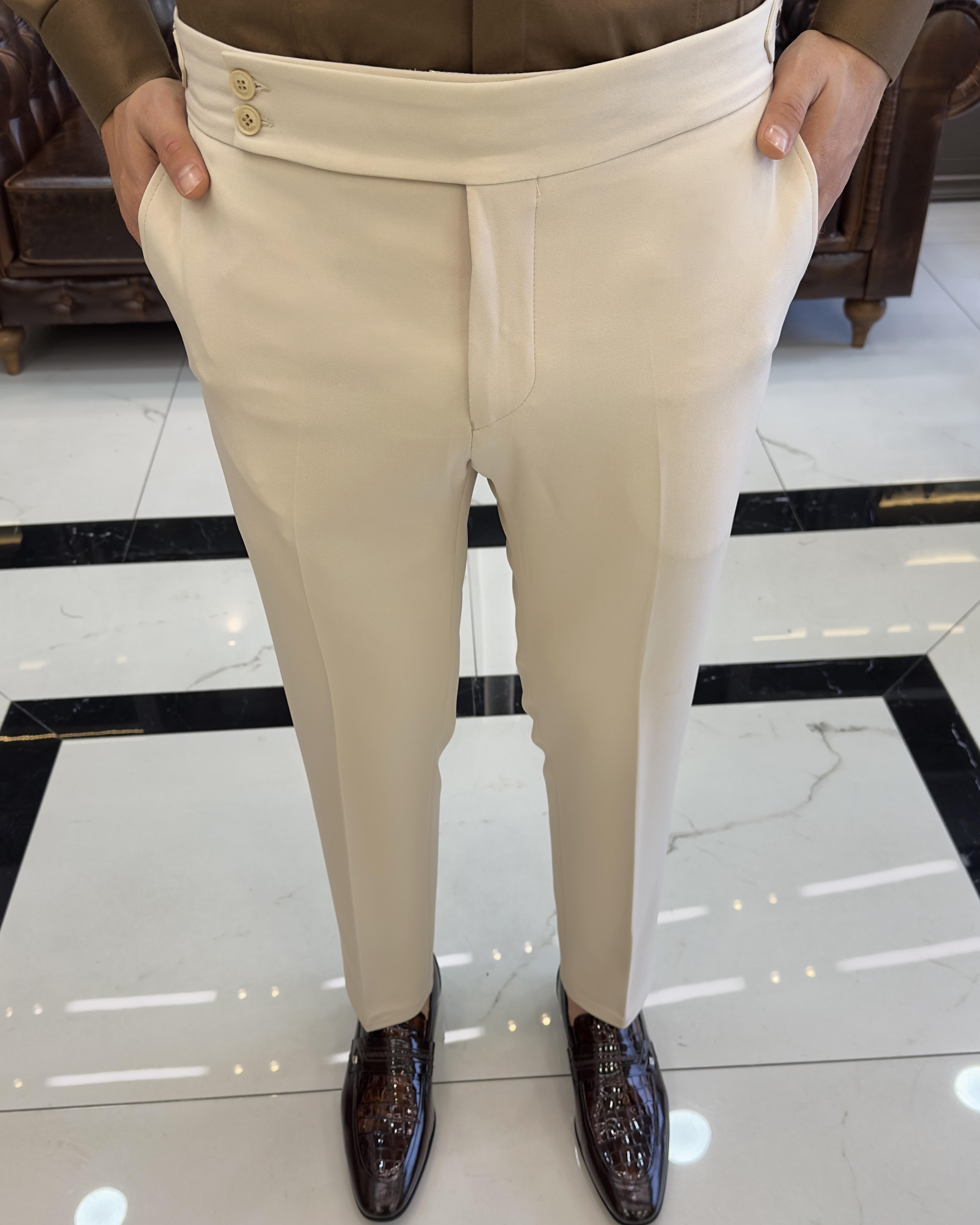 italian style slim fit mens trousers 3 4716