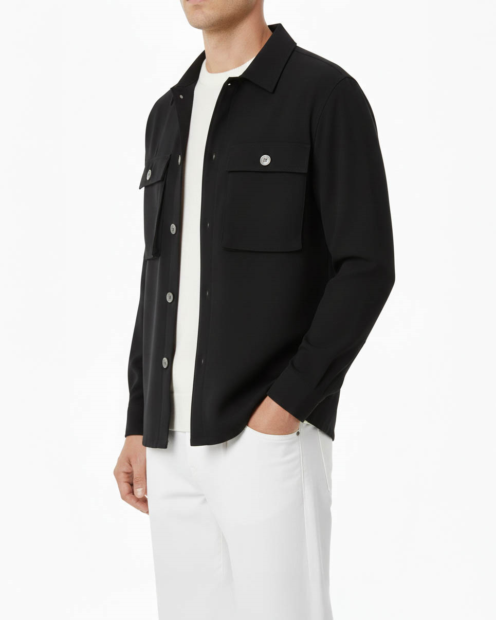 İtalyan stil erkek mevsimlik mont siyah T13312