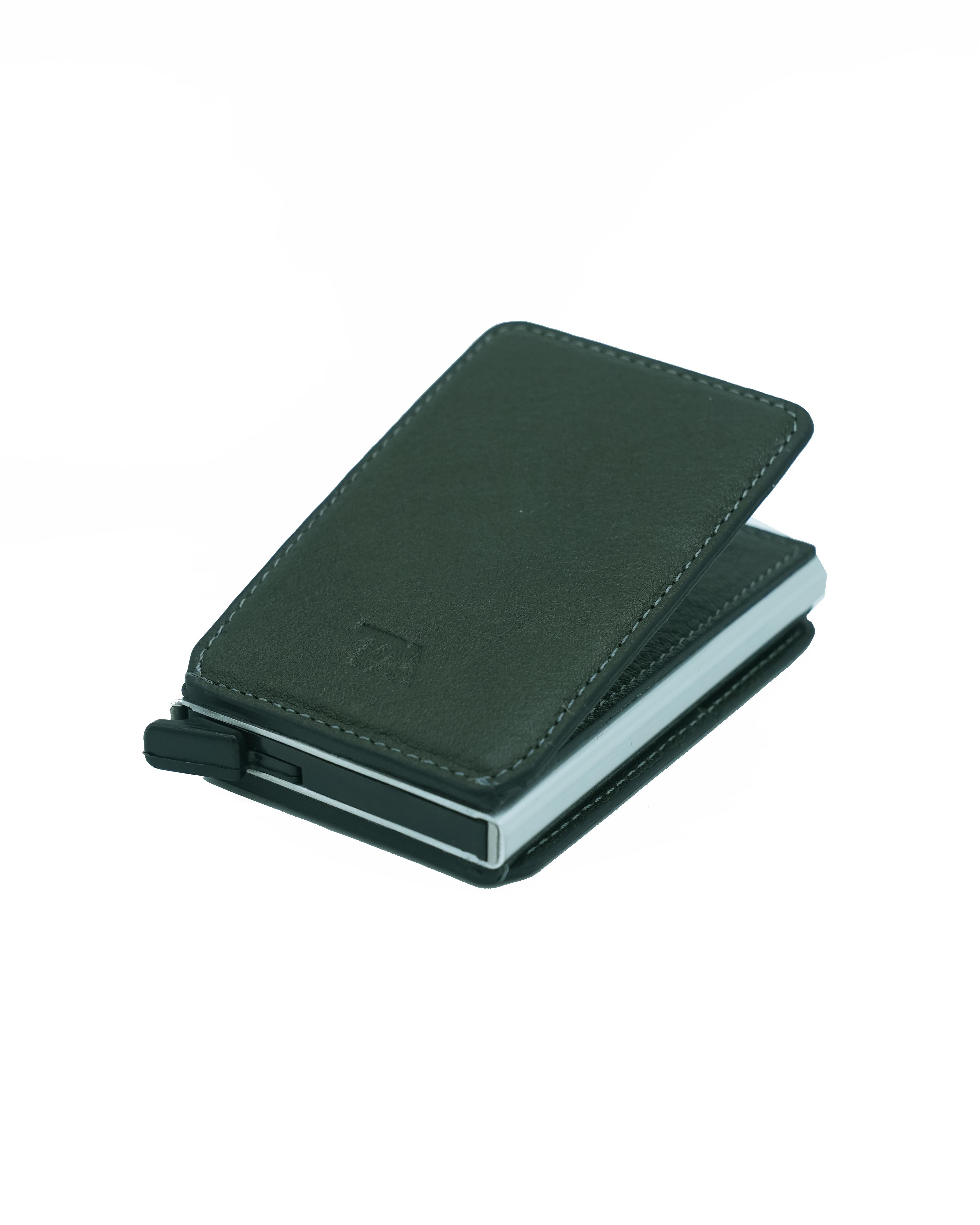 Deri mekanizmalı kartlık yeşil 004K