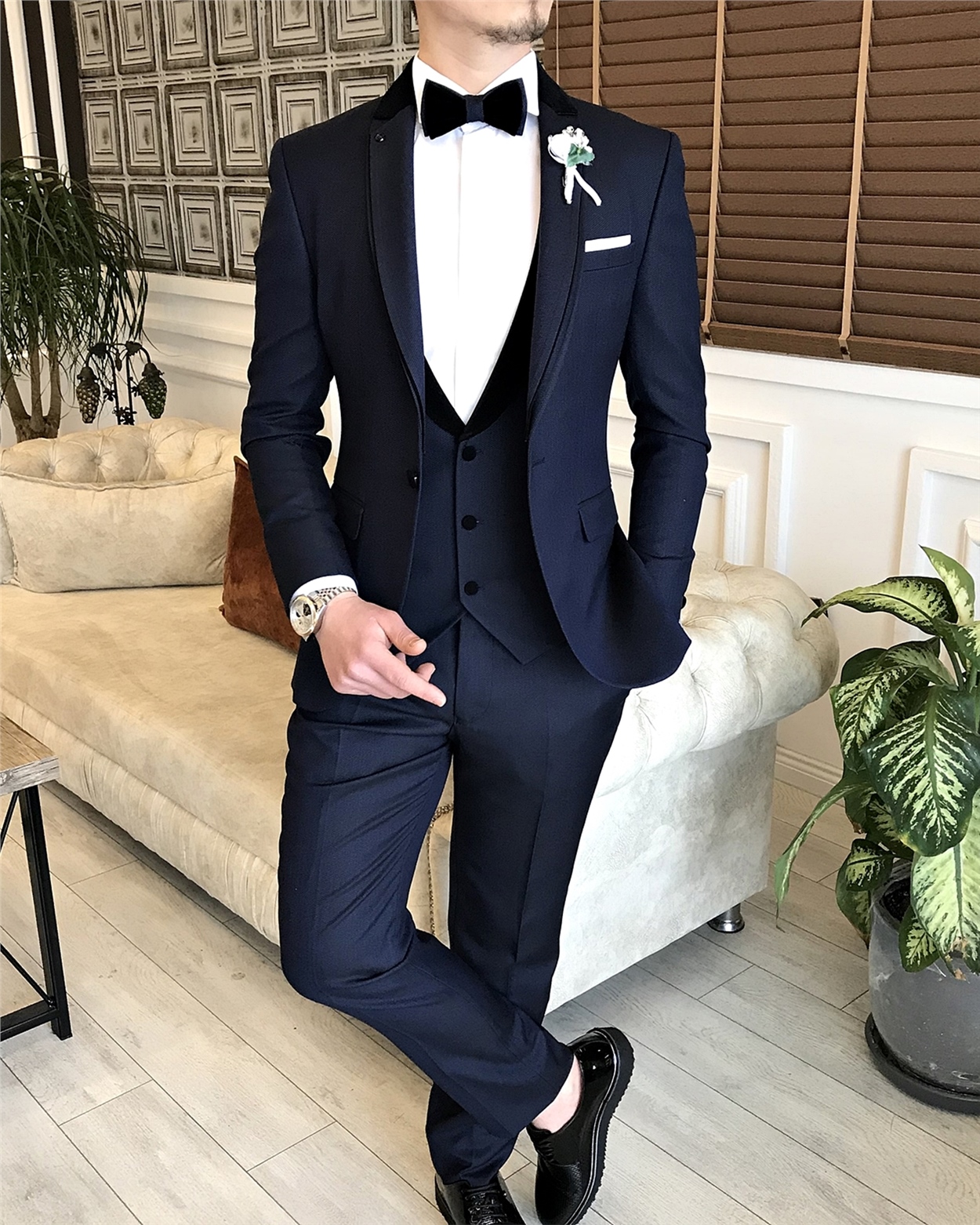 Contrast wedding suits  Anthony Formal Wear  Anthony Formal Wear
