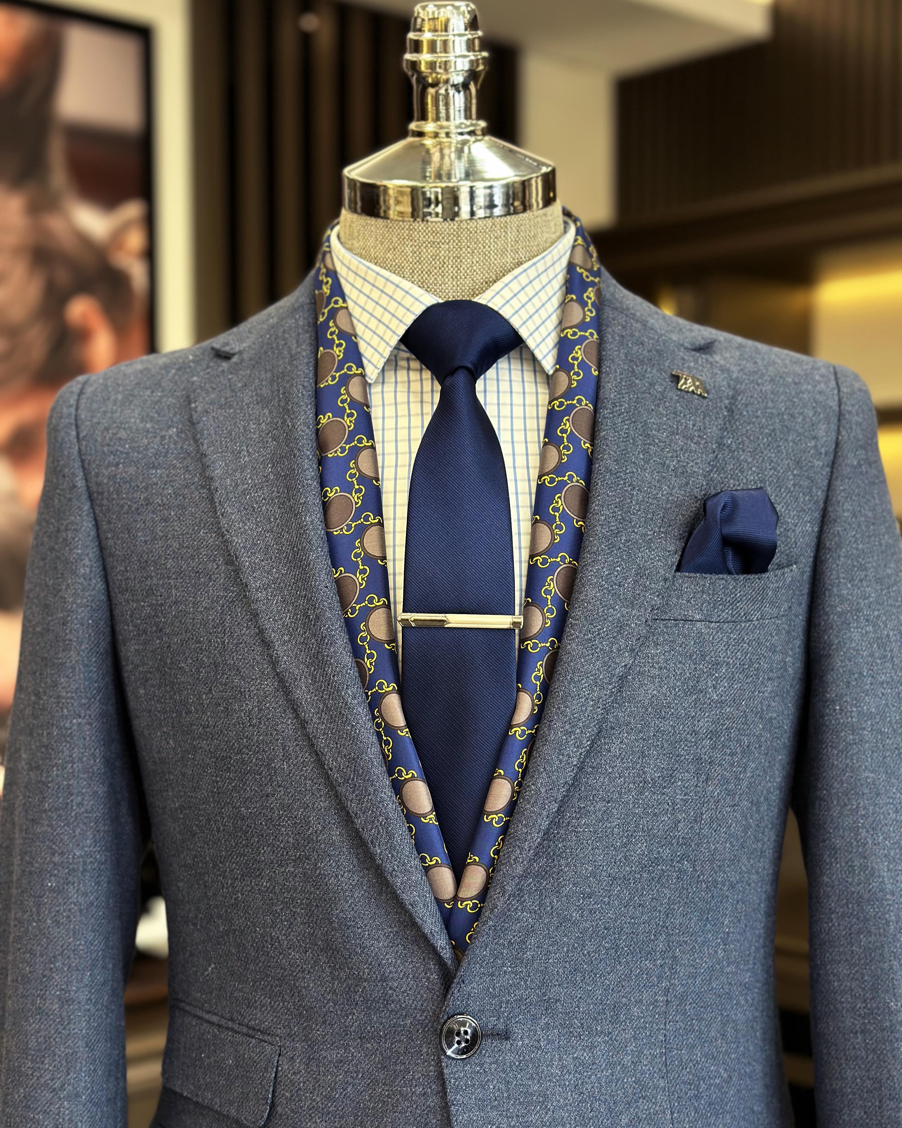 TerziAdemAltun İtalyan stil slim fit mono yaka kaşe erkek ceket