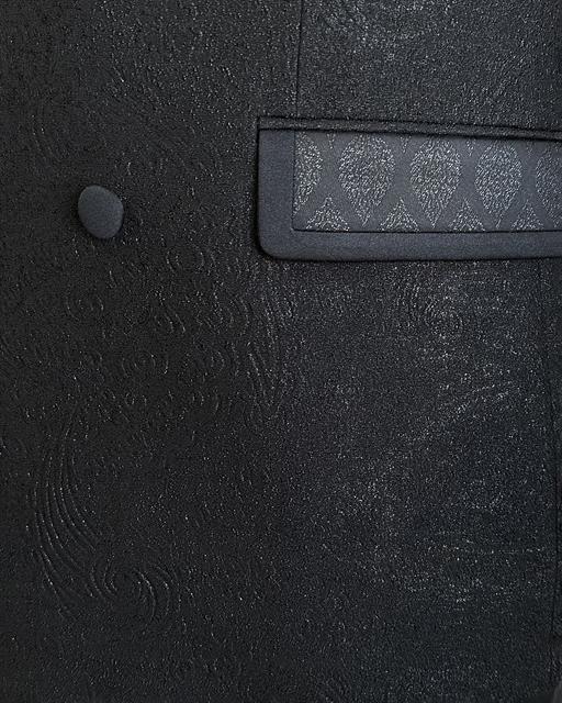 İtalyan kesim slim fit kruvaze ceket pantolon damatlık set siyah T10226