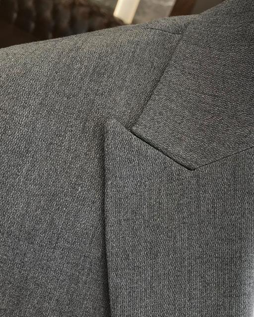 Italian style jacket vest pant suit gray T9085