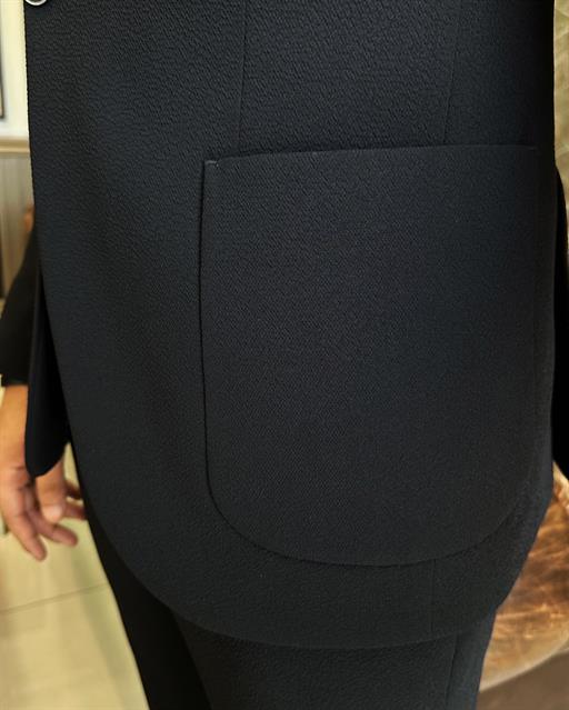 İtalyan stil slim fit  ceket pantolon takım elbise siyah T10006