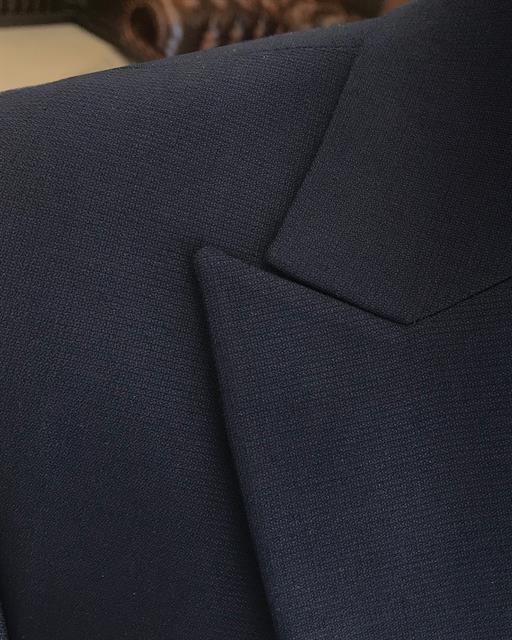 Italian Style Slim Fit Men's Jacket Vest Pants Suit Navy Blue T9035
