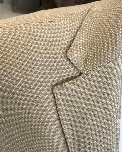 İtalyan stil slim fit yün karışımlı ceket yelek pantolon takım elbise bej T9362