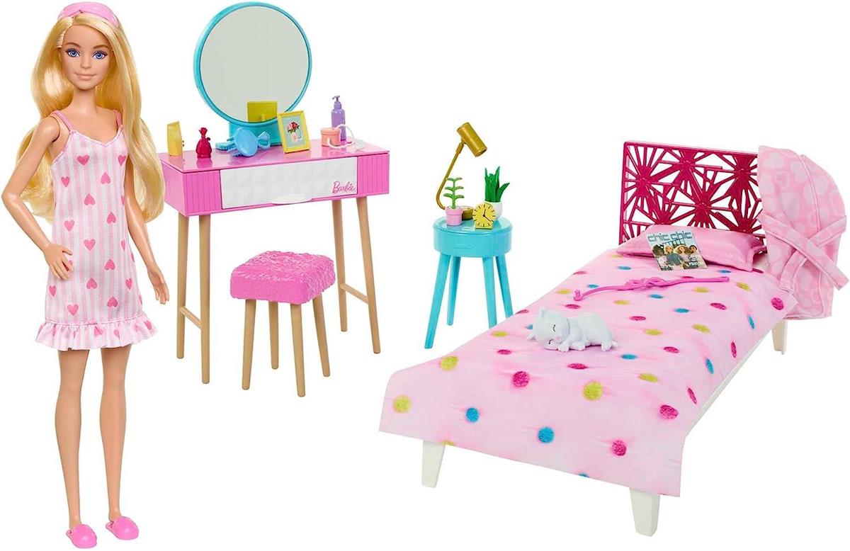 Barbie'nin Yatak Odası Oyun Seti HPT55 - Toysall