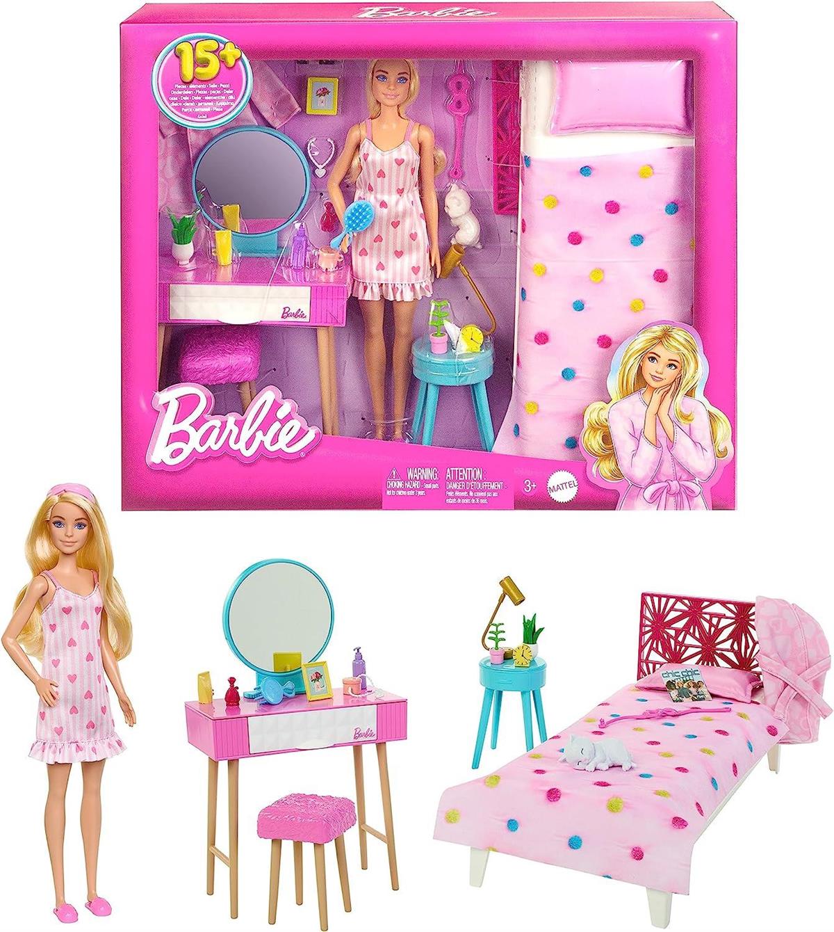 Barbie'nin Yatak Odası Oyun Seti HPT55 - Toysall