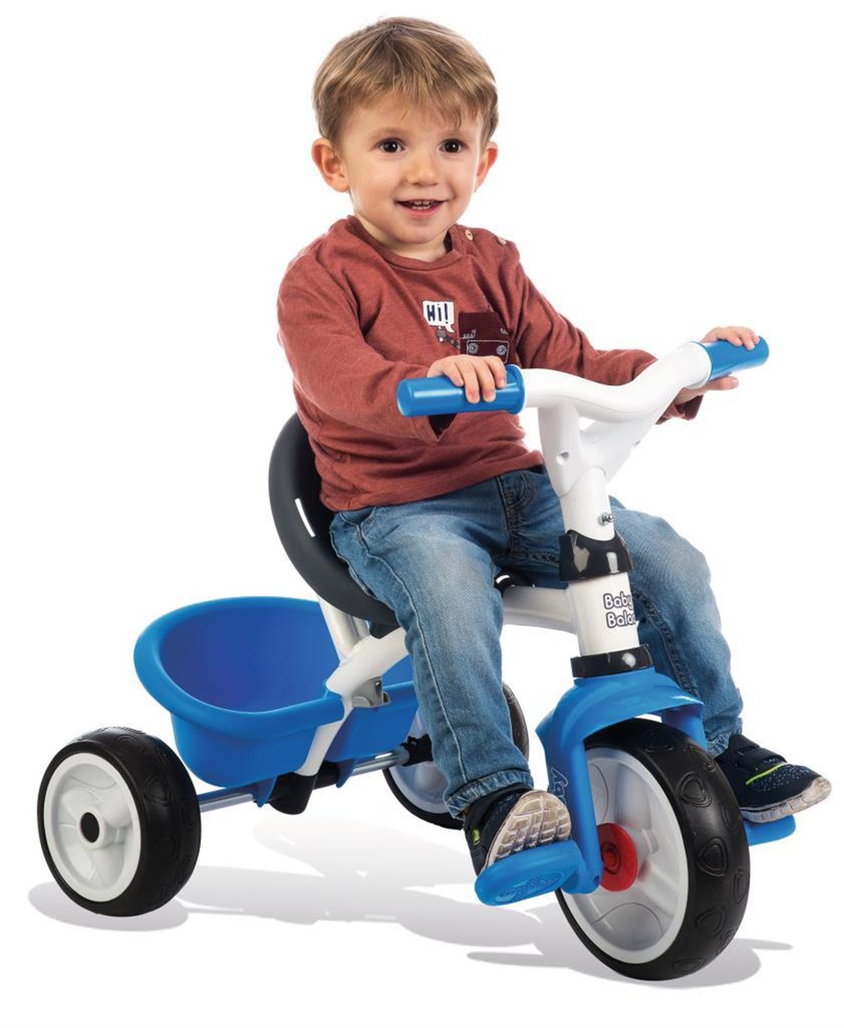 Smoby 3 Tekerlekli Çocuk Arabası 3'ü1 Arada Set - Mavi 741102 - Toysall