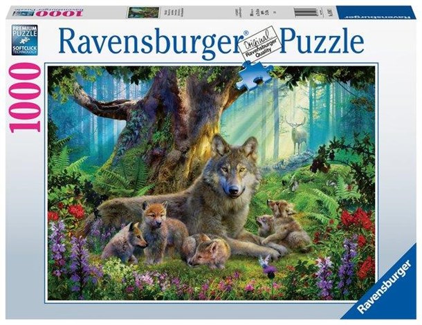 Ravensburger 1000 Parça Puzzle Wolves in Forest 159871