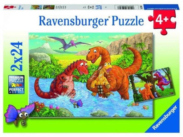 Ravensburger 2x24 Parça Puzzle Dinos 050307