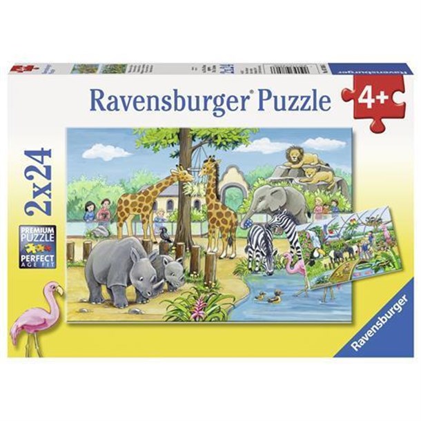 Ravensburger 2x24 Parça Puzzle Zoo 078066