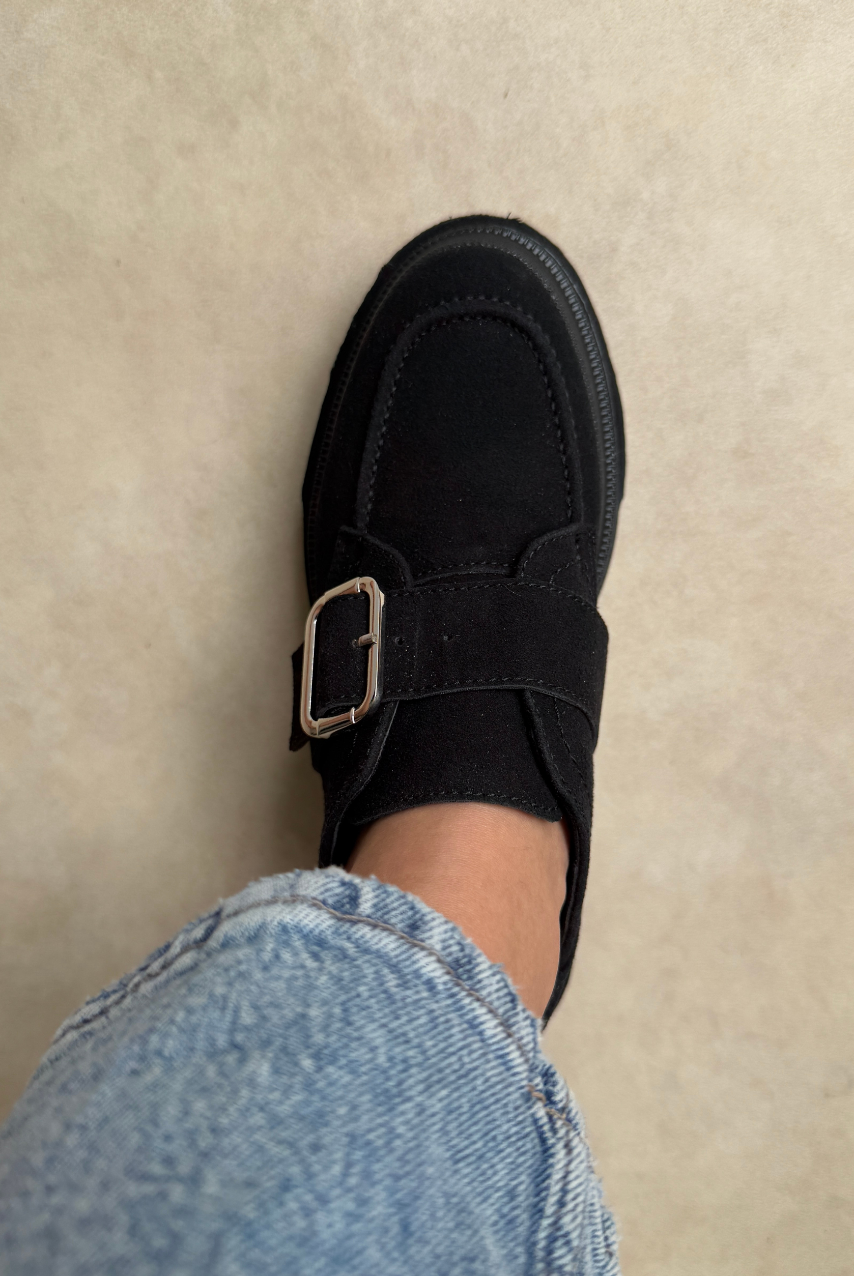 Kadın Makosen Ayakkabı SİYAH SÜET