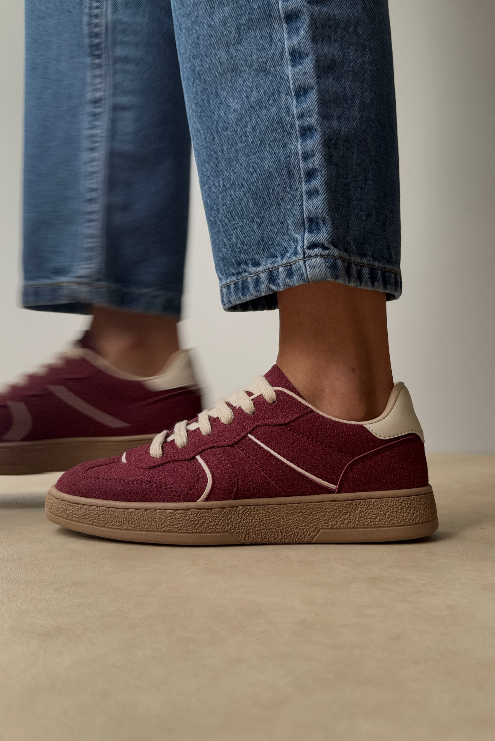 Kadın Spor Ayakkabı BORDO SÜET