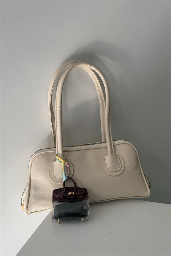 Çanta Aksesuar Charm BORDO ŞEFAF MİNİ ÇANTA FİGÜRÜ