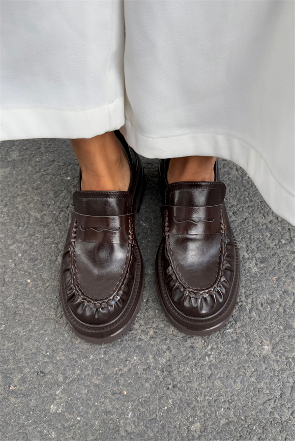 Kadın Loafer ACI KAHVE
