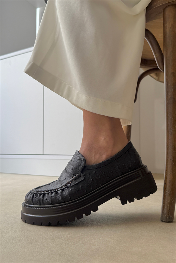Kadın Loafer ACI KAHVE DESEN
