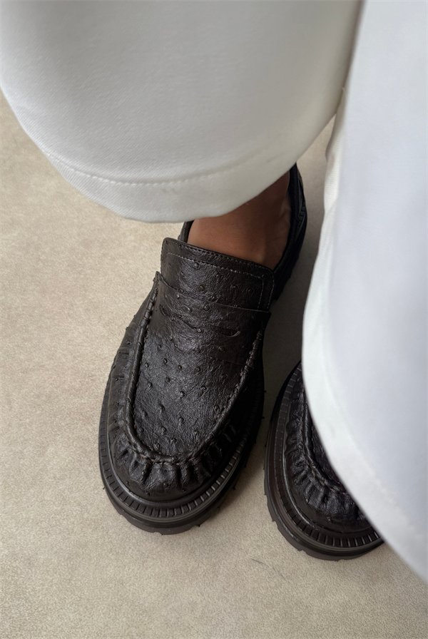 Kadın Loafer ACI KAHVE DESEN