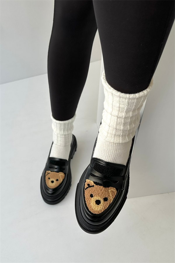 Kadın Loafer Ayakkabı SİYAH BEAR