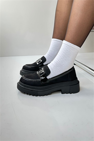 Kadın Loafer Ayakkabı SİYAH SÜET