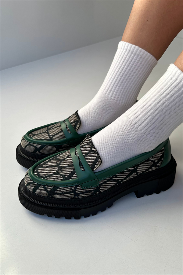 Kadın Loafer Ayakkabı YEŞİL