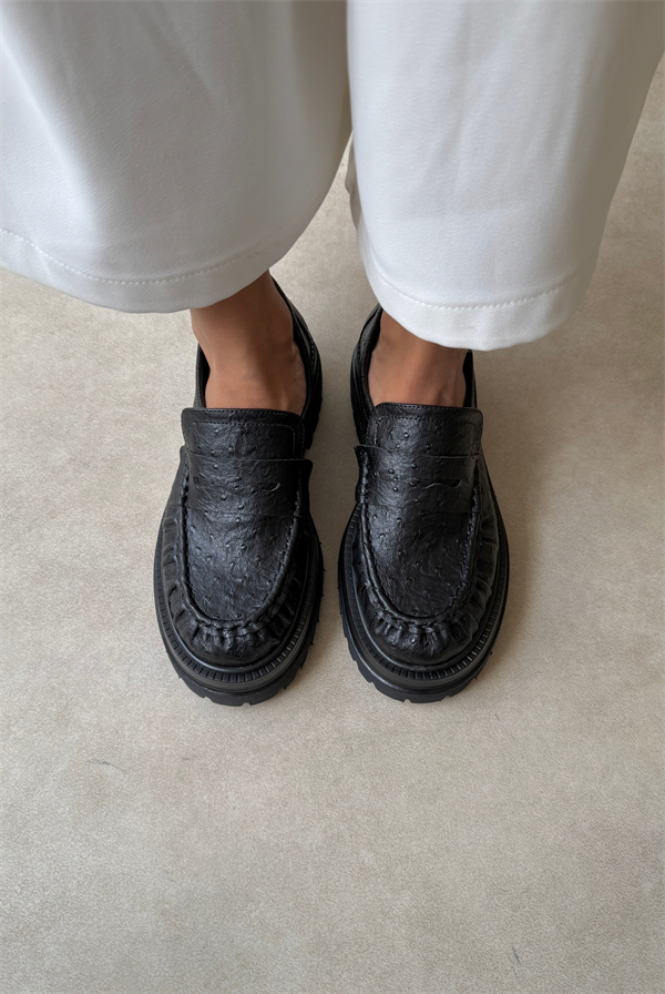 Kadın Loafer SİYAH DESEN