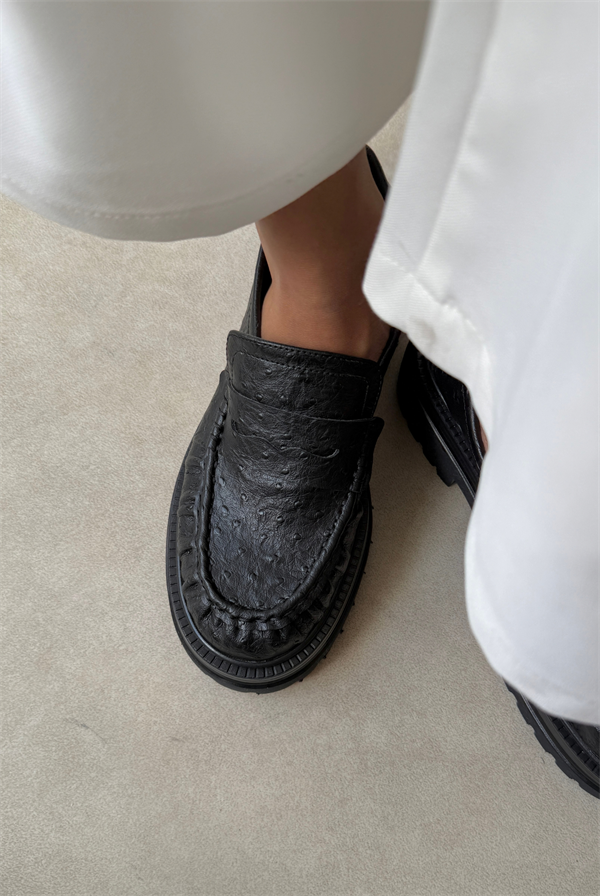 Kadın Loafer SİYAH DESEN