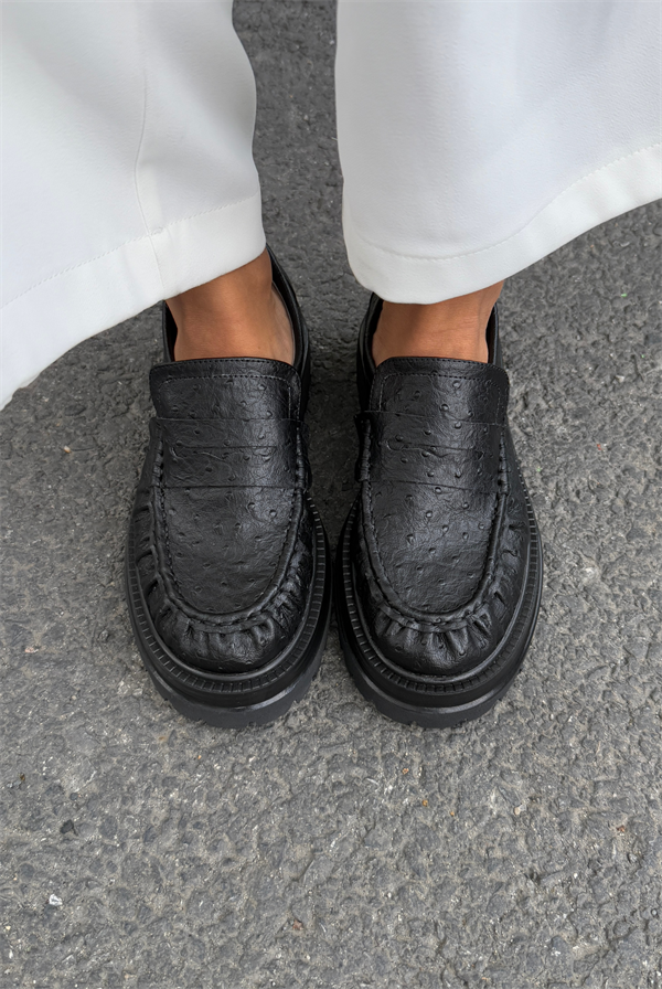 Kadın Loafer SİYAH DESEN