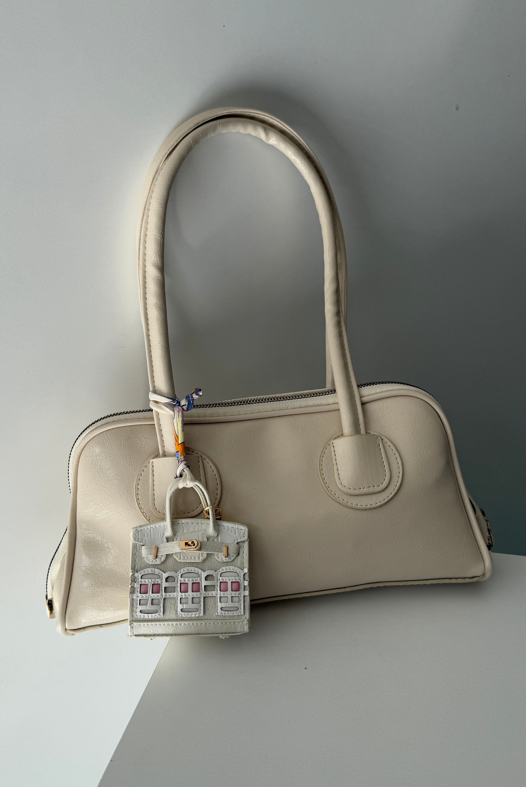 Çanta Aksesuar Charm BEYAZ MİNİ ÇANTA FİGÜRÜ