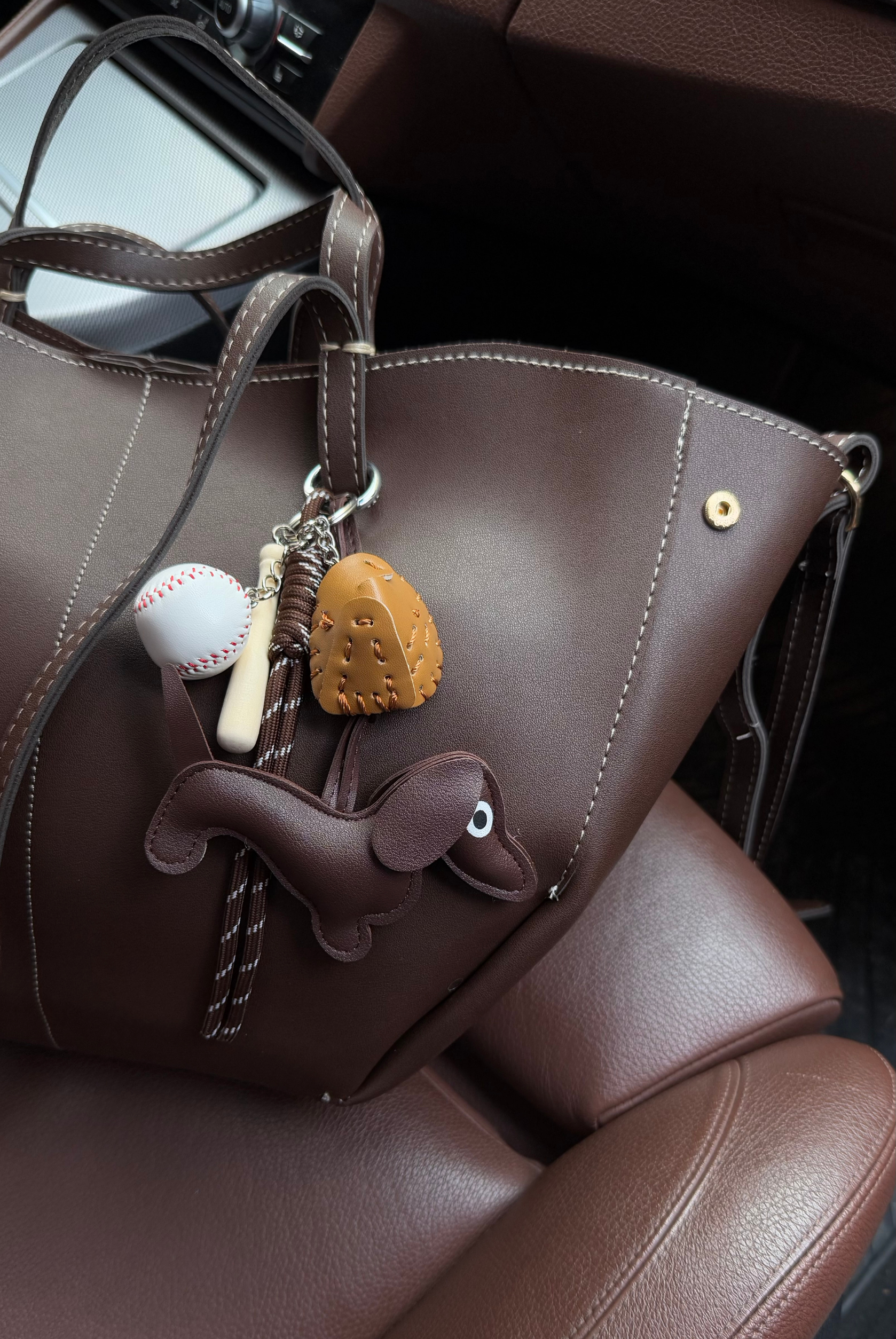 Çanta Aksesuar Charm DOG BROWN