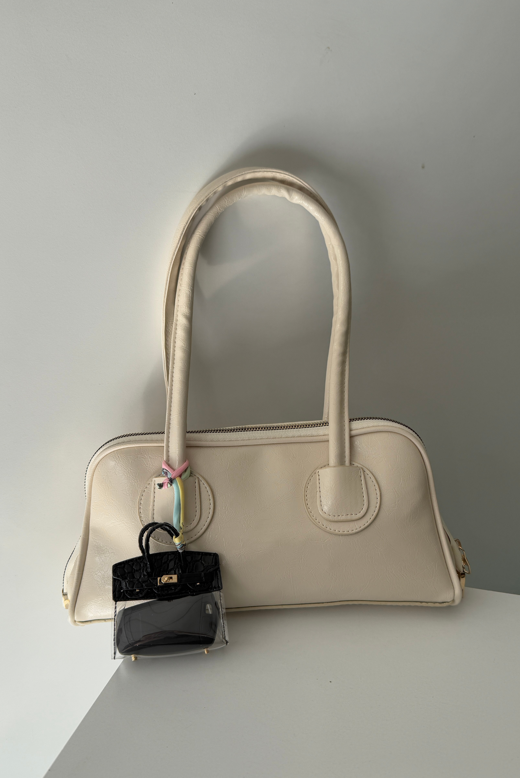 Çanta Aksesuar Charm SİYAH ŞAFAF MİNİ ÇANTA FİGÜRÜ