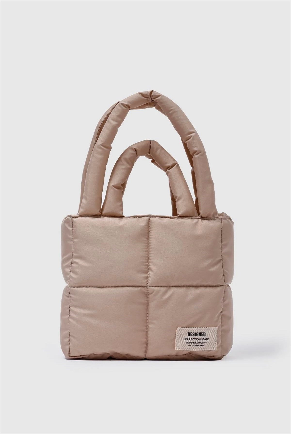 Çift Askılı Kapitone Kadın Çanta BEJ