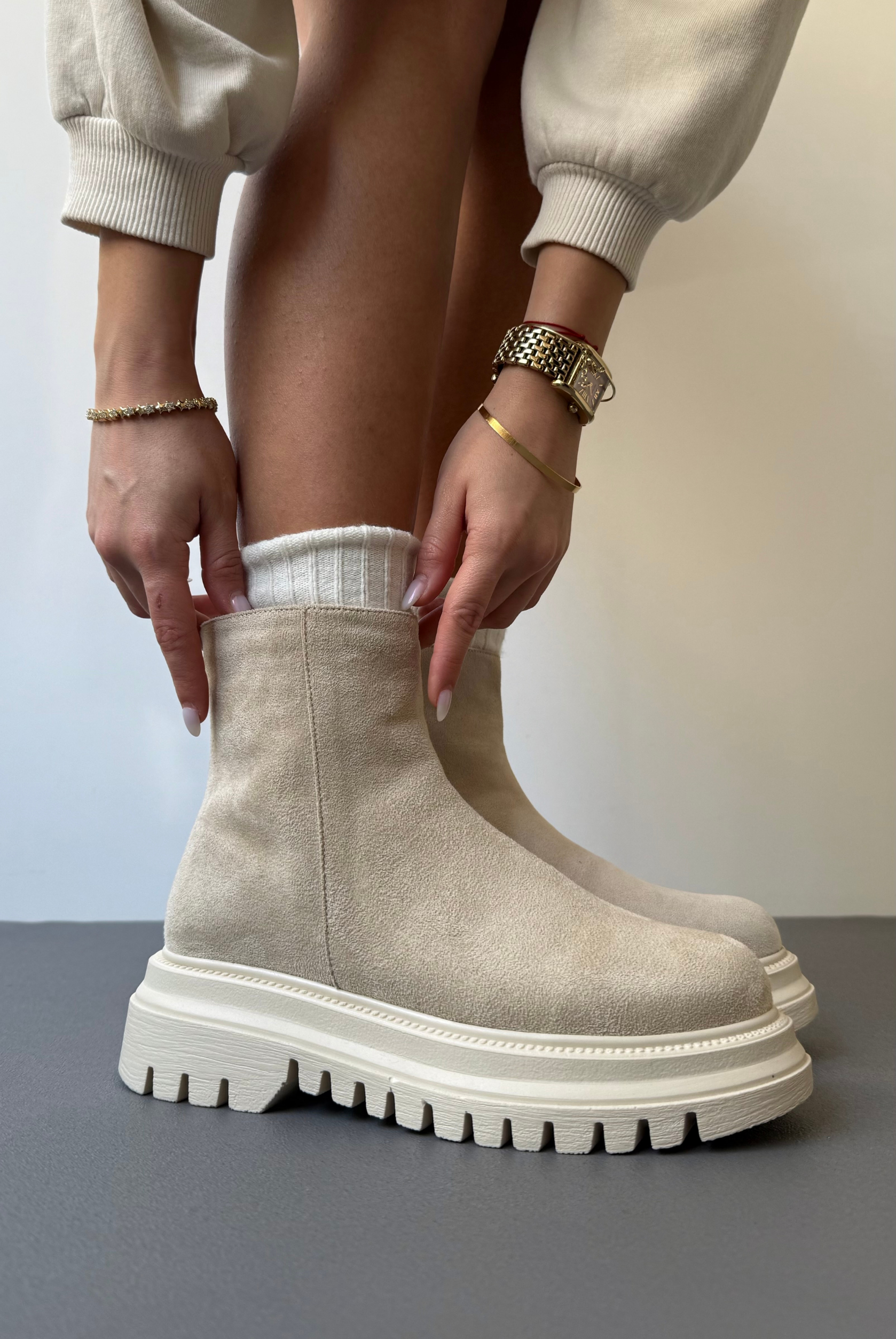 Kadın Bot BEJ SÜET