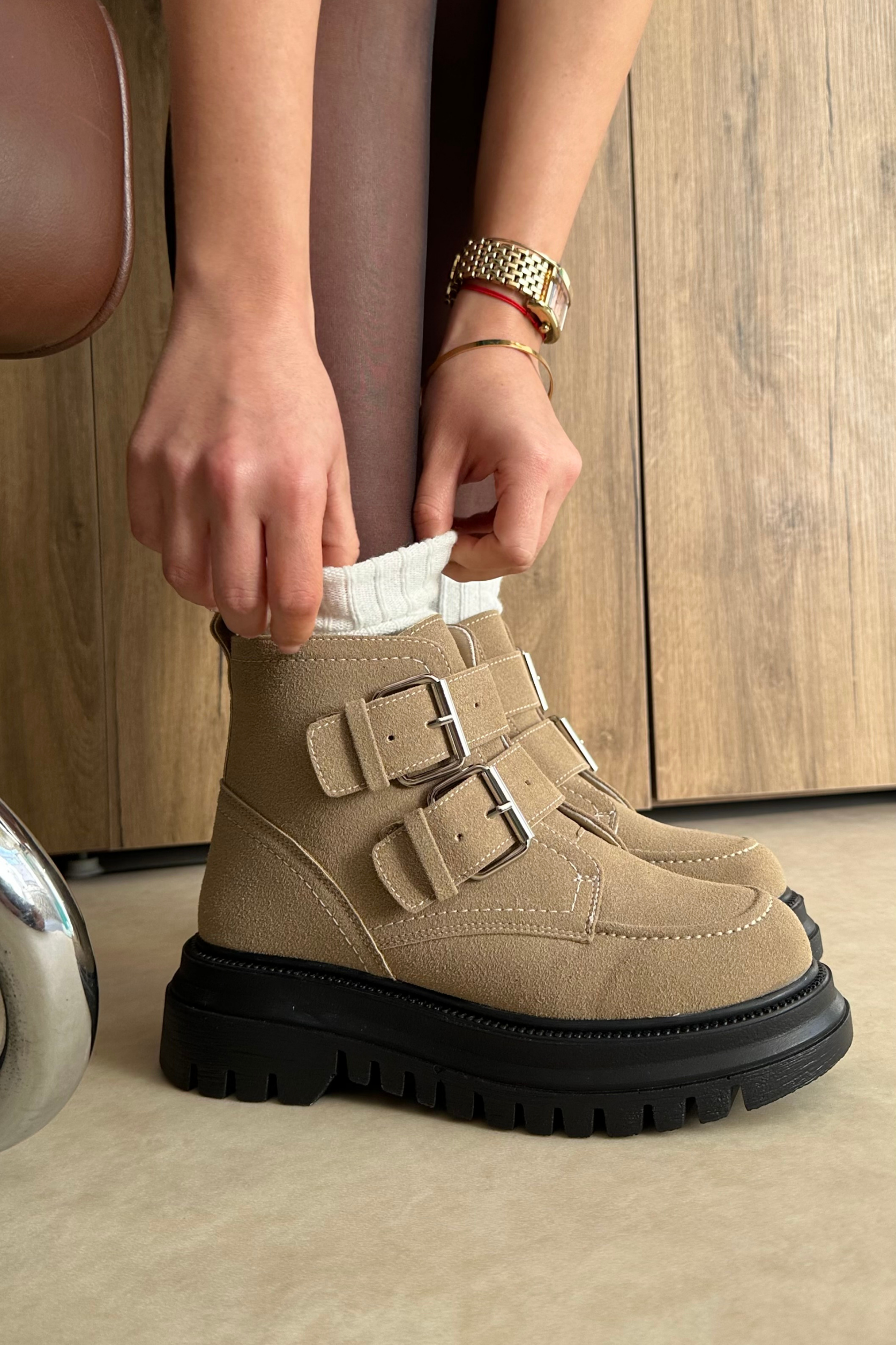 Kadın Bot BEJ SÜET