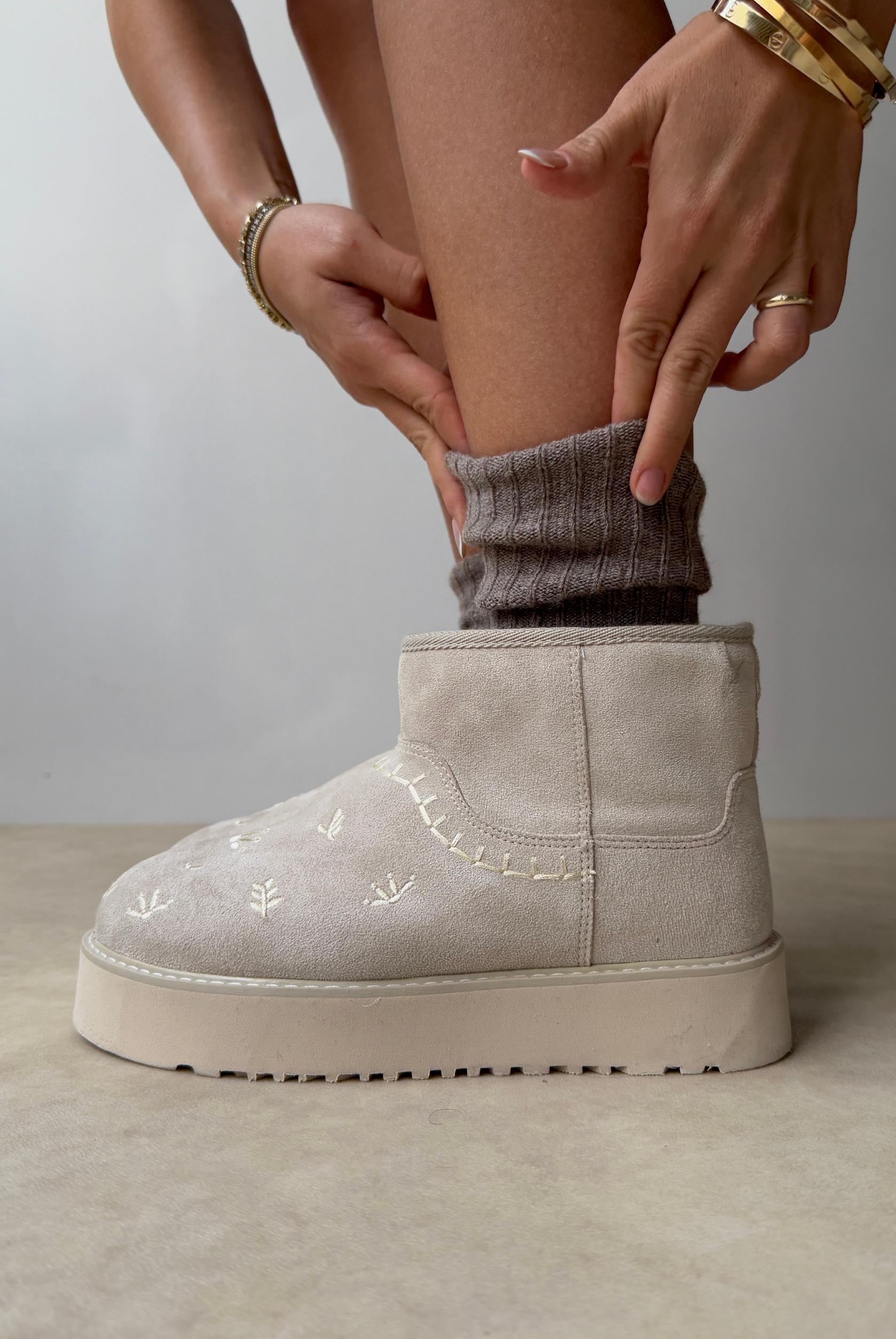 Kadın Bot BEJ SÜET