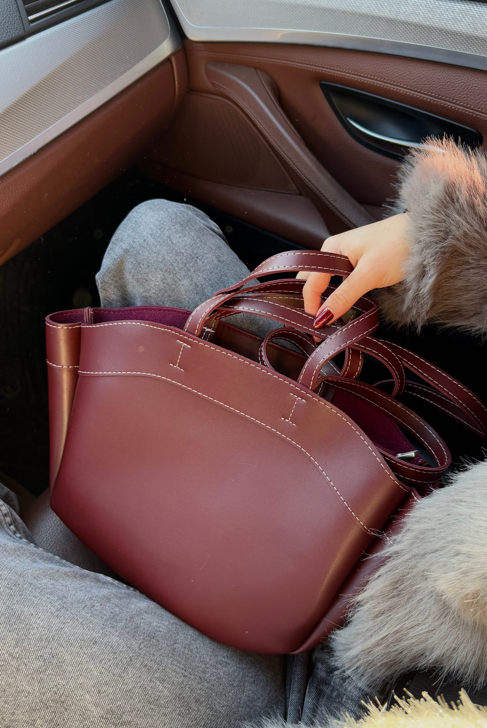 Kadın Çift Askılı Çanta BORDO