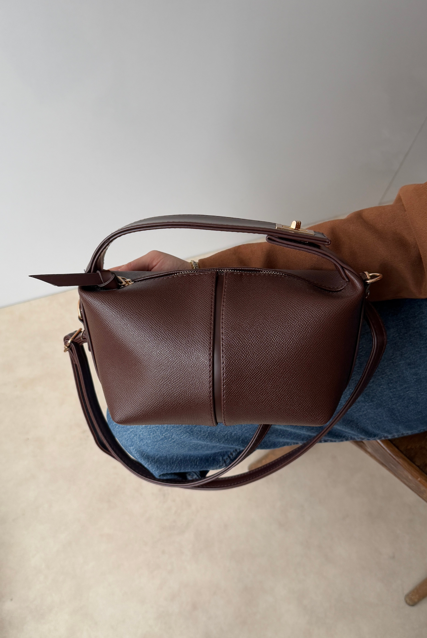 Kadın El ve Omuz Çantası ACI KAHVE