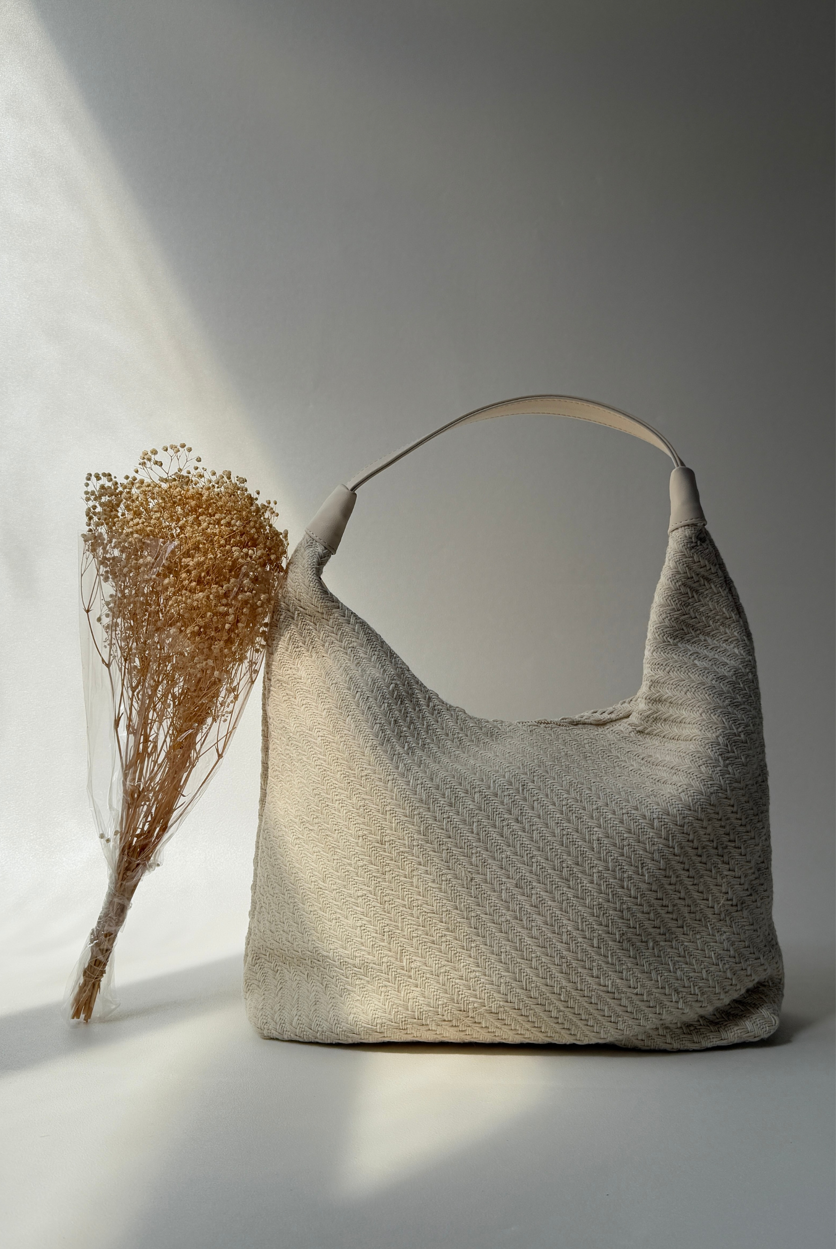 Kadın El ve Omuz Çantası BEJ HASIR