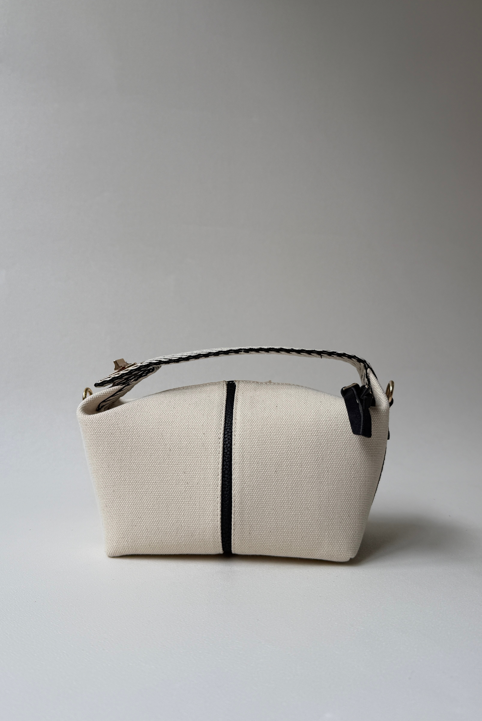 Kadın El ve Omuz Çantası BEJ SİYAH KETEN