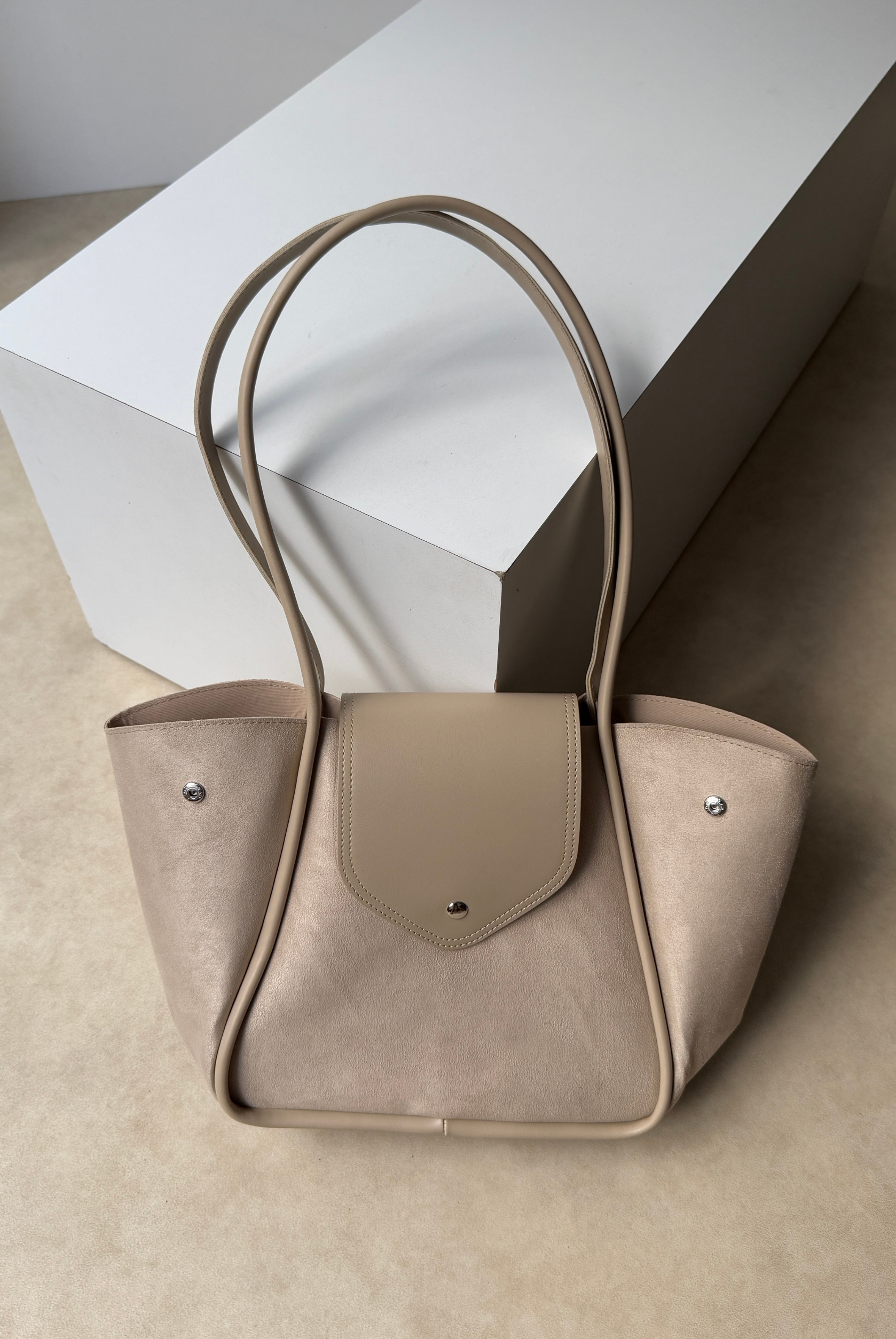 Kadın El ve Omuz Çantası BEJ SÜET