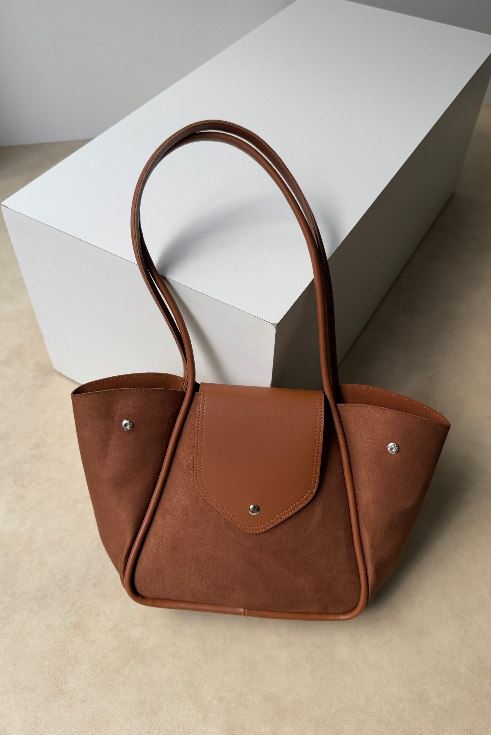 Kadın El ve Omuz Çantası TABA SÜET